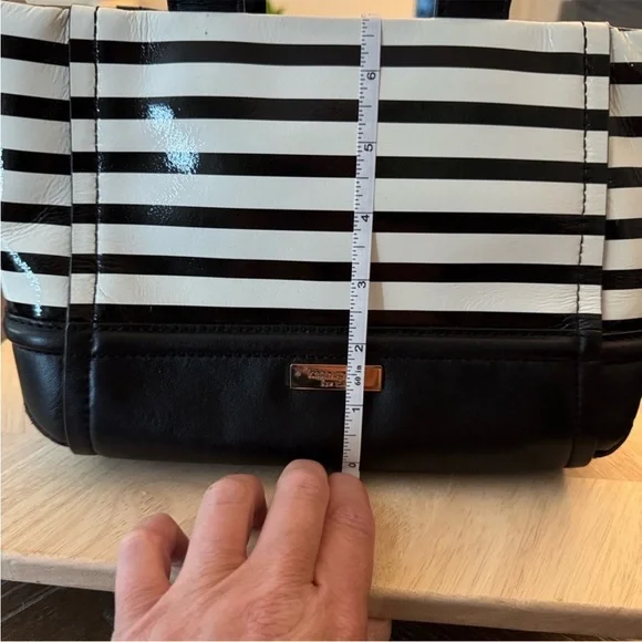Kate Spade Black and White Striped Handbag - Picture 9 of 11